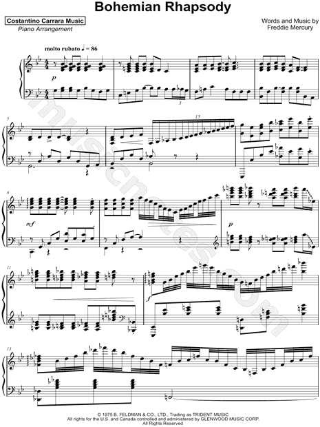 bohemian rhapsody notes for piano pdf lessons